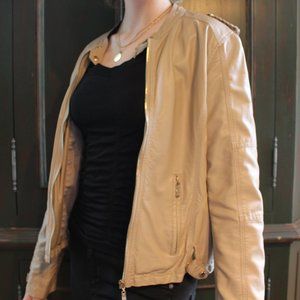 Dusty Pink Leather Jacket